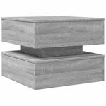 vidaXL Table basse avec lumières LED sonoma gris 50x50x40 cm
