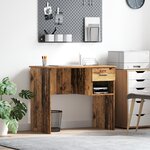 vidaXL Bureau avec rangement en vieux bois 90x49 5x75 cm Bois d'ingénierie