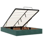 vidaXL Cadre de lit ottoman avec matelas vert foncé 140x190 cm velours