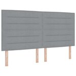 vidaXL Lit à ressorts avec matelas Gris clair 200 x 200 cm tissu