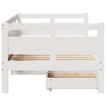 vidaXL Lit de jour et tiroirs sans matelas blanc 90x190 cm bois massif
