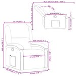 vidaXL Fauteuil inclinable Crème Similicuir