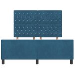 vidaXL Cadre de lit avec tête de lit Bleu foncé 140 x 190 cm Velours