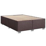 vidaXL Cadre de lit sans matelas marron foncé 140x200 cm tissu
