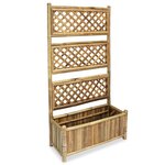 vidaXL Lit surélevé de jardin avec treillis Bambou 70 cm