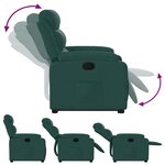 vidaXL Fauteuil inclinable vert foncé tissu