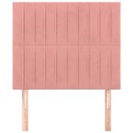vidaXL Tête de lit Rose 90x5x118/128 cm Velours