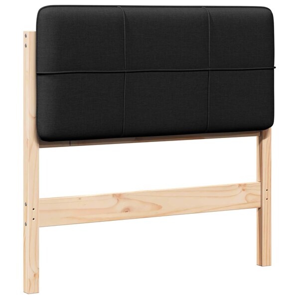 vidaXL Tête de lit capitonnée Marron et Noir 75 cm Pin massif