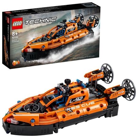 Lego 42120 technic aéroglisseur de sauvetage jeu de construction d'un avion  modele 2 en 1 pour garçons et filles de 8 ans et + - La Poste