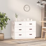 vidaXL Buffet Blanc 100x40x75 cm Bois massif de pin