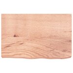 vidaXL Étagère murale marron clair bois chêne massif traité