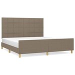 vidaXL Cadre de lit sans matelas taupe 160x200 cm tissu