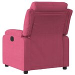 vidaXL Fauteuil inclinable électrique rouge bordeaux velours