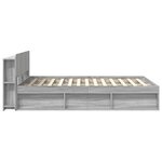 vidaXL Cadre de lit avec rangement Sonoma gris 160 x 200 cm