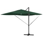 vidaXL Parasol Roma à Bras Déporté Vert 352 x 251 x 265 cm