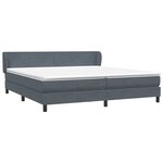 vidaXL Sommier à lattes de lit et matelas gris foncé 180x210cm velours