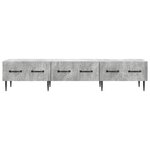 vidaXL Meuble TV Gris béton 147 x 34 5 x 30 cm Bois d'ingénierie