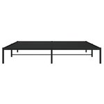 vidaXL Cadre de lit métal sans matelas noir 200x200 cm