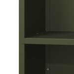 vidaXL Portant de bois chauffage vert olive 40x30x75 cm