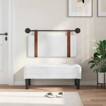 vidaXL Tête de lit suspendue Avec lumière LED Blanc PU antique