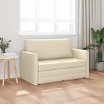 vidaXL Canapé-Lit Crème 124 x 71 x 78 cm tissu
