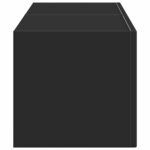 vidaXL Meuble TV mural 2 Pièces Noir 60 x 31 x 29.5 cm Bois d'ingénierie