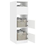 vidaXL Armoire à Laver avec stockage Blanc Bois d'ingénierie