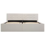 vidaXL Cadre de lit avec rangement hydraulique Similicuir 160x200 cm
