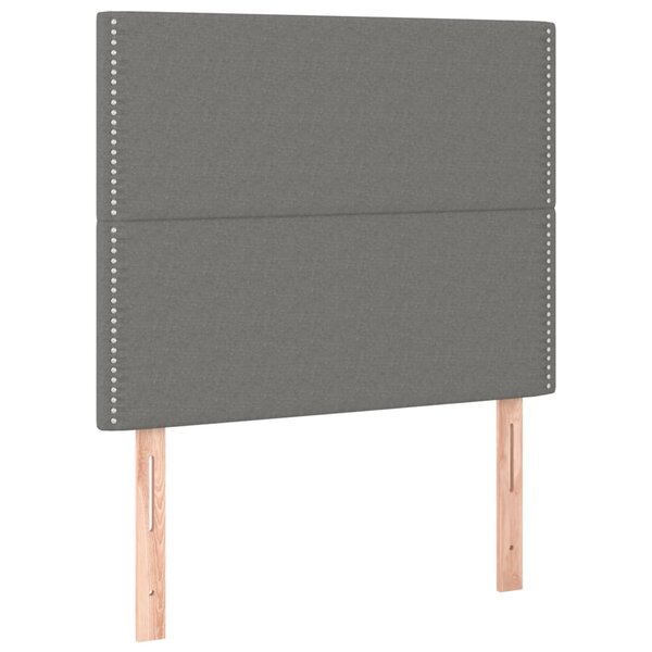 vidaXL Têtes de lit 2 Pièces Gris foncé 80x5x78/88 cm Tissu