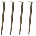 vidaXL Pieds de table console forme conique 4 pièces acier naturel 72-73 cm