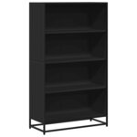 vidaXL Bibliothèque noir 80 5x35x139 cm bois d'ingénierie