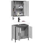 vidaXL Ensemble de meubles de salle de bain 2 Pièces Sonoma gris