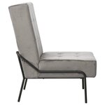 vidaXL Chaise de relaxation 65x79x87 cm Gris clair Velours
