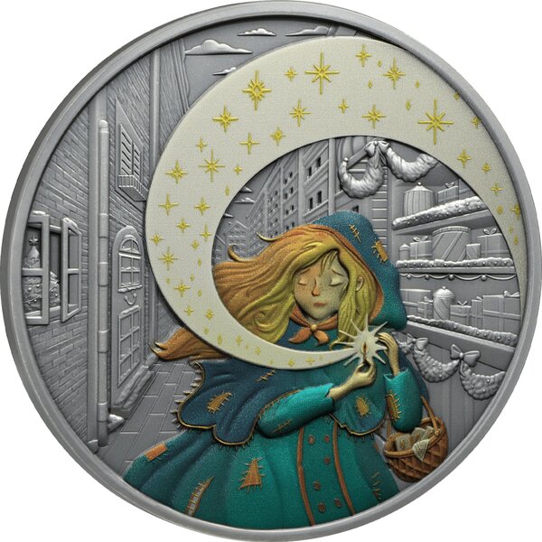 LITTLE MATCH GIRL Fairy Tales 1 Once Argent Monnaie 1 Dollars Niue 2024