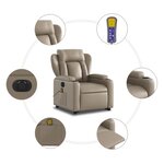 vidaXL Fauteuil inclinable de massage électrique cappuccino similicuir