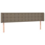 vidaXL Tête de lit à LED Taupe 183x16x78/88 cm Tissu