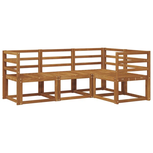 vidaXL Ensemble de canapés d'extérieur 4 Pièces Naturel