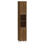 vidaXL Armoire de bain Chêne marron 30x30x179 cm Bois d'ingénierie