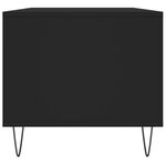 vidaXL Table basse Noir 90x49x45 cm Bois d'ingénierie