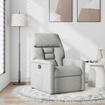 vidaXL Fauteuil inclinable gris nuage tissu