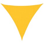 vidaXL Voile d'ombrage 160 g/m² triangulaire jaune 3x3x3 m PEHD