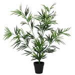 vidaXL Arbre en Bambou Artificiel Vert 90 x 14 x 80 cm Tissu et Bambou