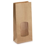 Sachet kraft brun à fenêtre 10 x 29 x 5 5 cm (lot de 100)