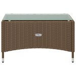 vidaXL Salon de jardin 8 Pièces avec coussins résine tressée marron