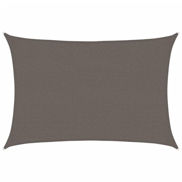 vidaXL Voile d'ombrage 160 g/m² Anthracite 2 5x3 5 m PEHD
