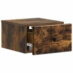 vidaXL Cabinet de chevet mural Chêne fumé 34 5 x 33 x 20 cm
