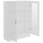 vidaXL Armoire à vitrine Blanc 82 5x30 5x115 cm Bois d'ingénierie