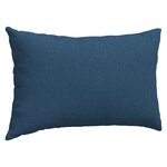 vidaXL Coussins de canapé 2 Pièces Bleu 50 x 30 cm tissu
