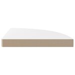 vidaXL Étagère d'angle flottante blanc brillant 35x35x3 8 cm MDF