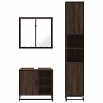 vidaXL Ensemble de meubles de salle de bain 3 Pièces Chêne marron